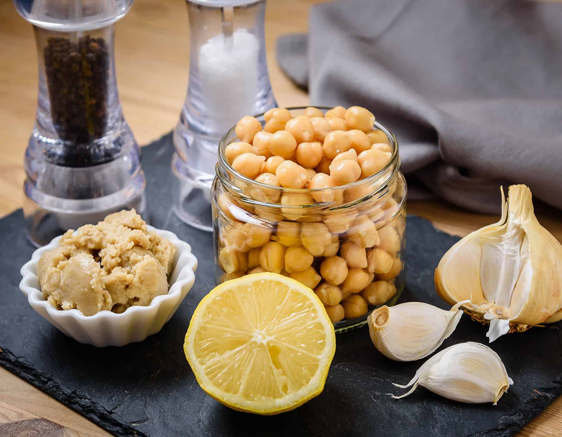 Ingredients for Amazing Vegan Miso Hummus