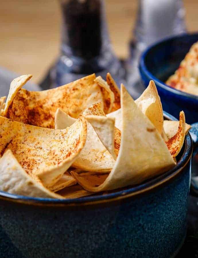 Vegan Home-Baked Flour Tortilla Chips
