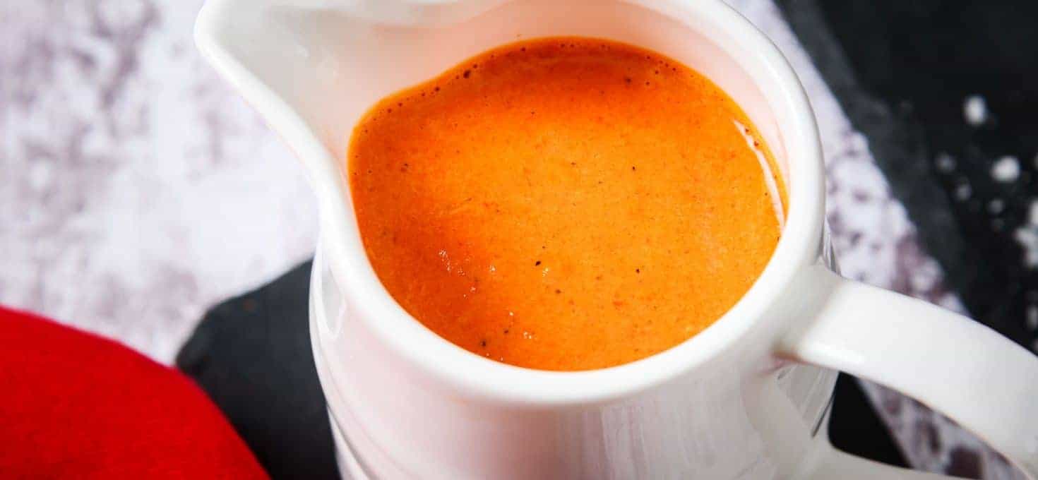 Vegan Roasted Red-Pepper Sauce, Tangy and Spicy!