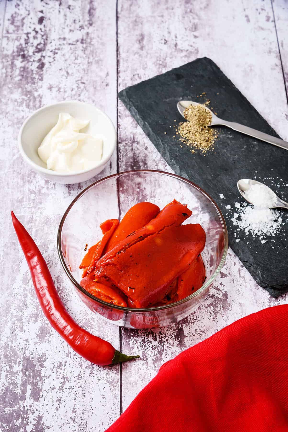 Ingredients for Vegan Roasted Red-Pepper Sauce