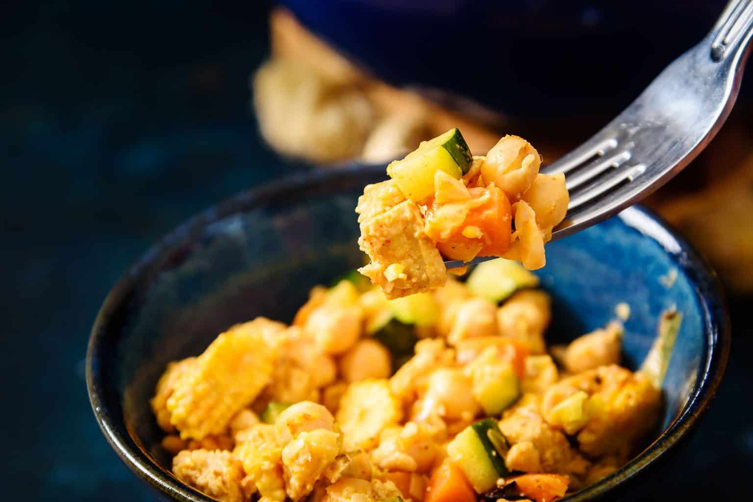 Vegan Quorn & Chickpea OnePot, protein packed! Especially Vegan