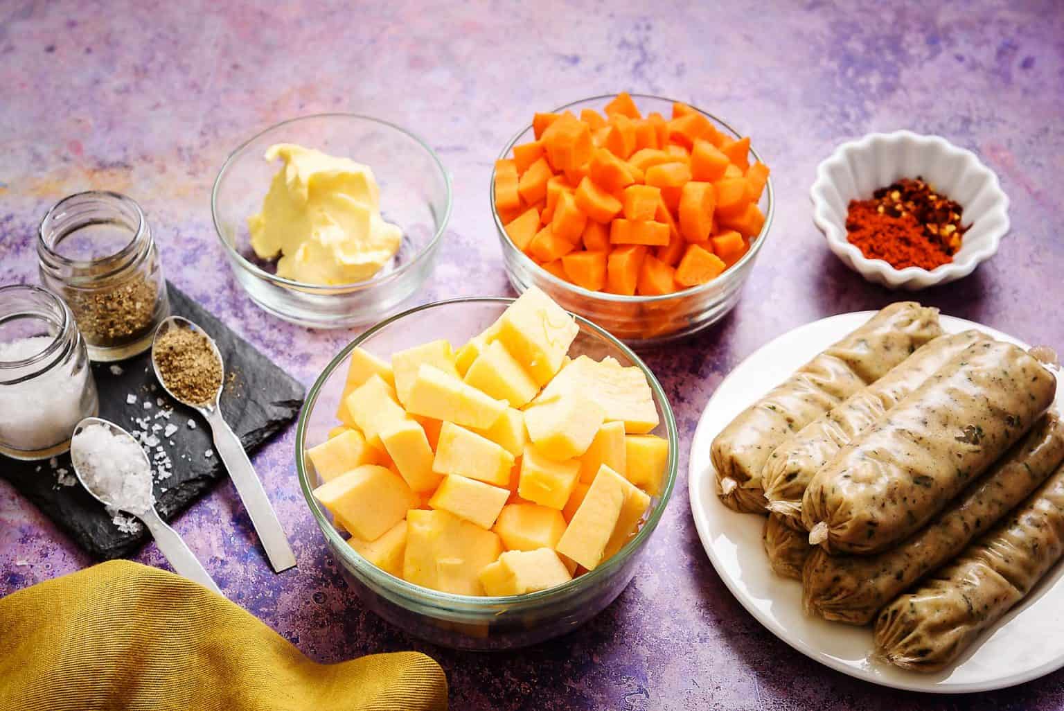 Vegan Pumpkin & Sausage Flan, great hot or cold! Especially Vegan