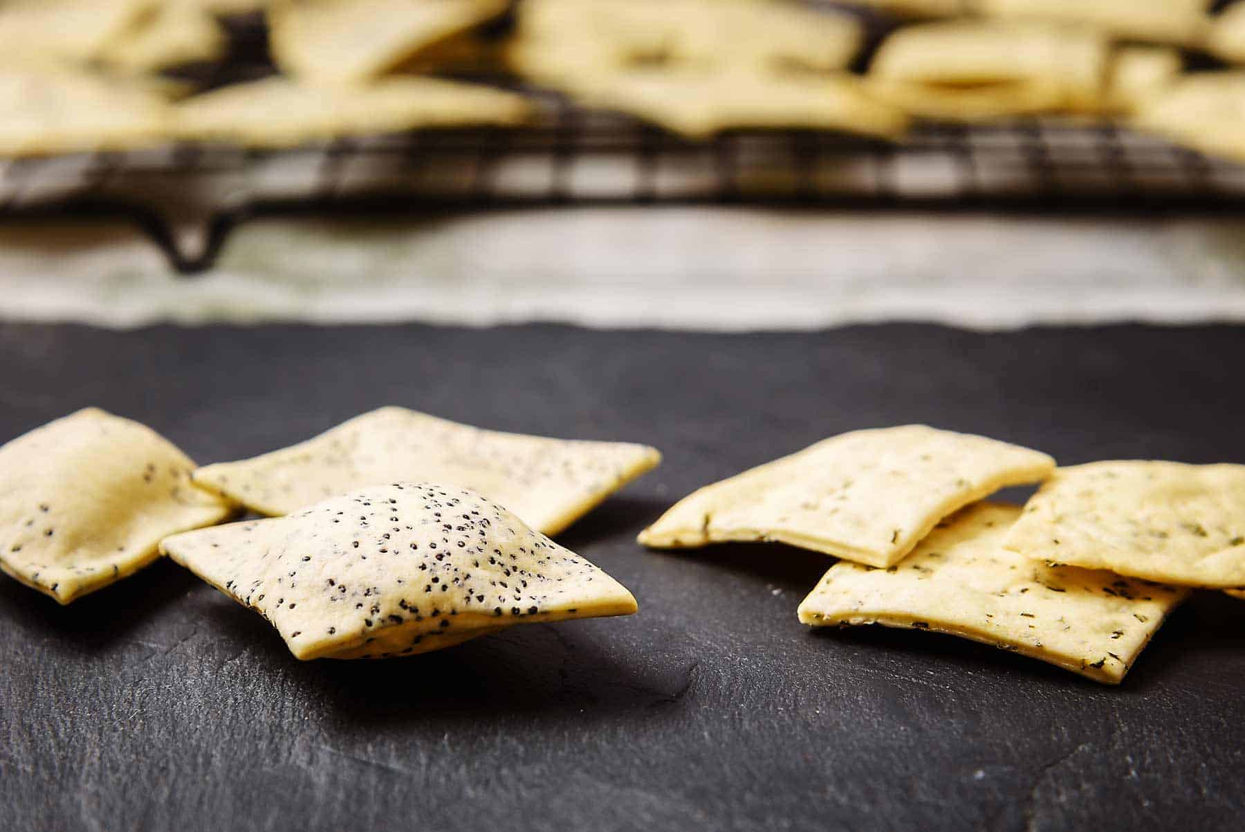 Showing the difference between pricked and non-pricked dough