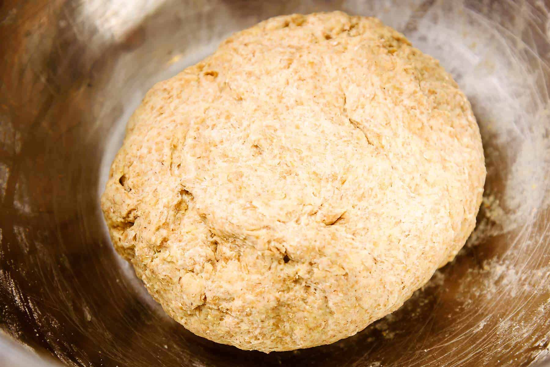Vegan Wholemeal Shortcrust Pastry Dough in a bowl