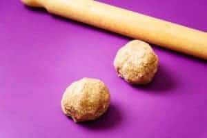 Dough divided into 2 balls