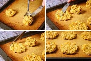 Making the circle-shaped cookies