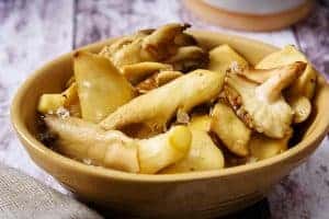 Dish of Vegan Sautéed Woodland Mushrooms