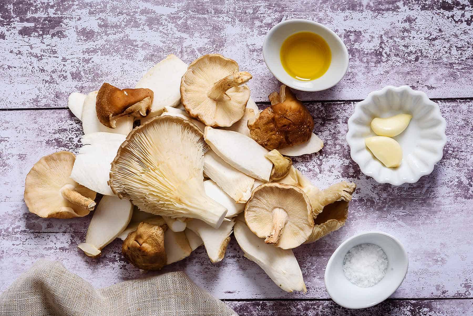 Ingredients for woodland mushrooms