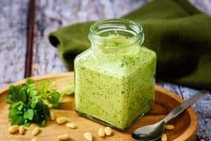 Jar of Pea & Greek Basil Pesto