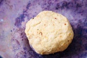 Ball of finished dough ready for rolling