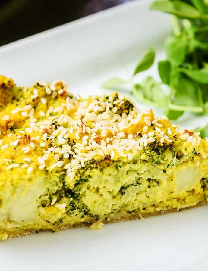 Vegan Tofu & Broccoli Quiche, Easy and Delicious!
