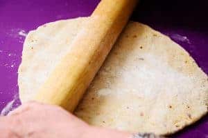 Rolling out the dough
