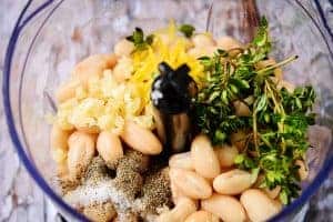 All ingredients in a processor