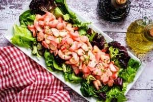 Butter Bean & Radish Salad on a serving platter