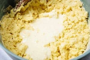 Milk added to the mixture
