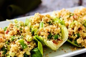 Close up of Green Bean & Couscous Salad