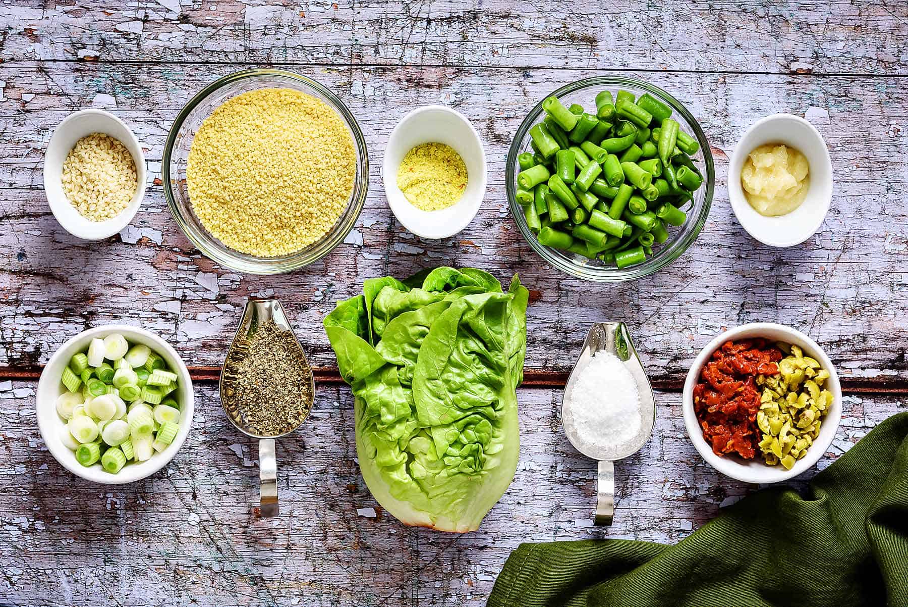 Ingredients for couscous salad