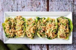 Overhead view of Green Bean & Couscous Salad